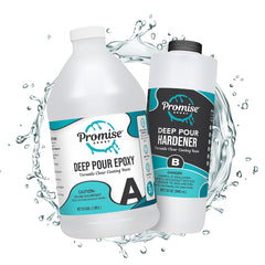 Promise Epoxy Deep Pour resin kit bottles