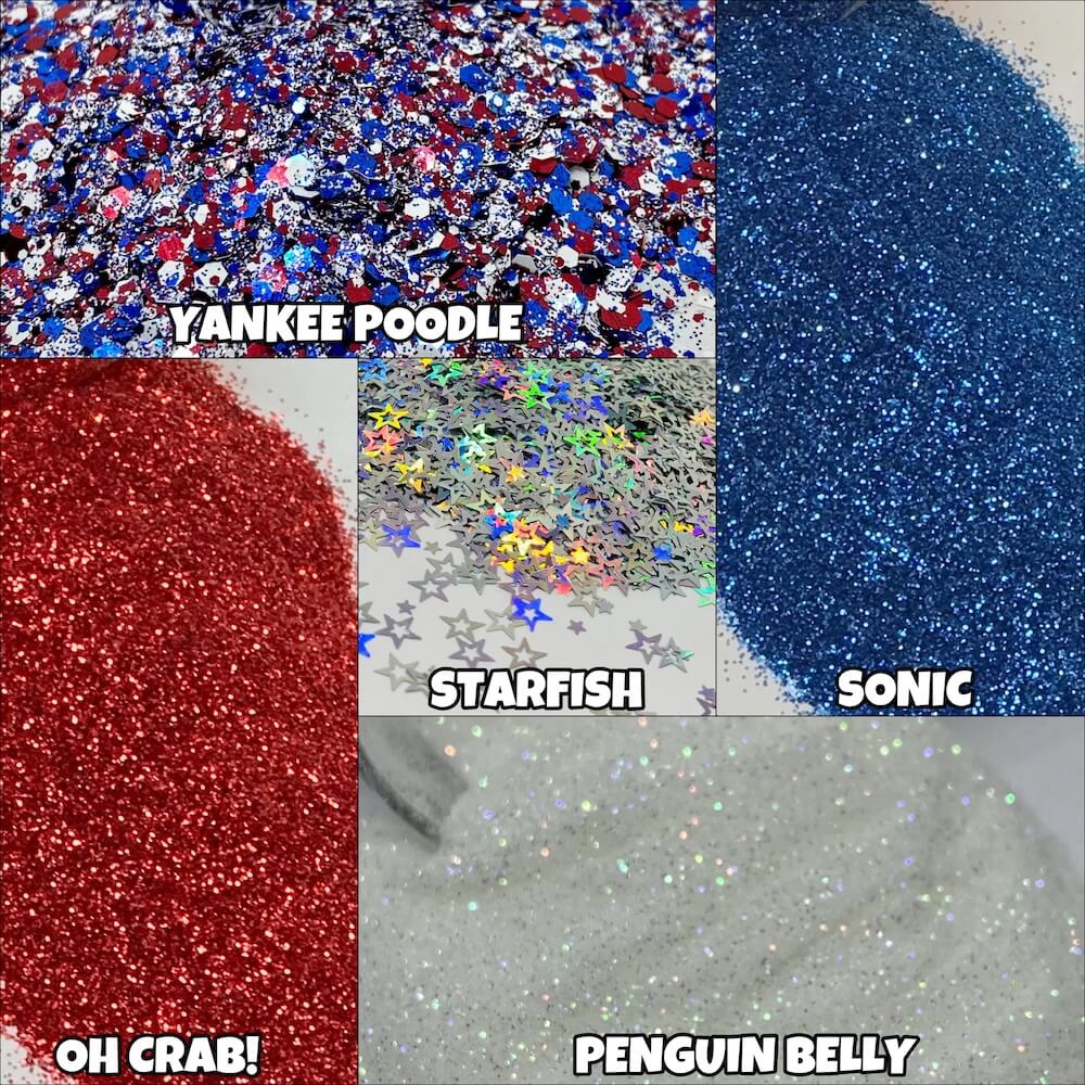 Red, White & Blue Glitter Package